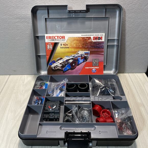 ERECTOR by MECCANO 27-in-1 CHAMPIONSHIP RACE CAR Steam Building Kit 19205 - Picture 1 of 8